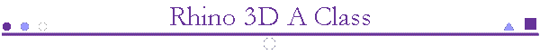 Rhino 3D A Class